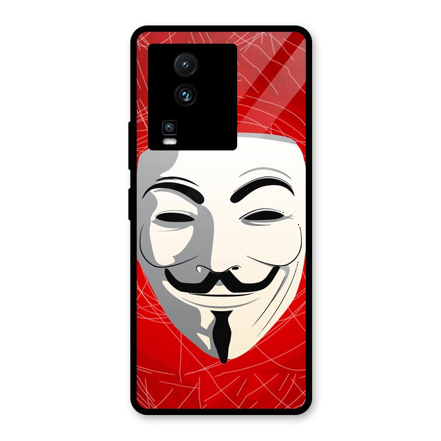 Anonymous Mask Abstract  Glass Back Case for Vivo iQOO Neo 7
