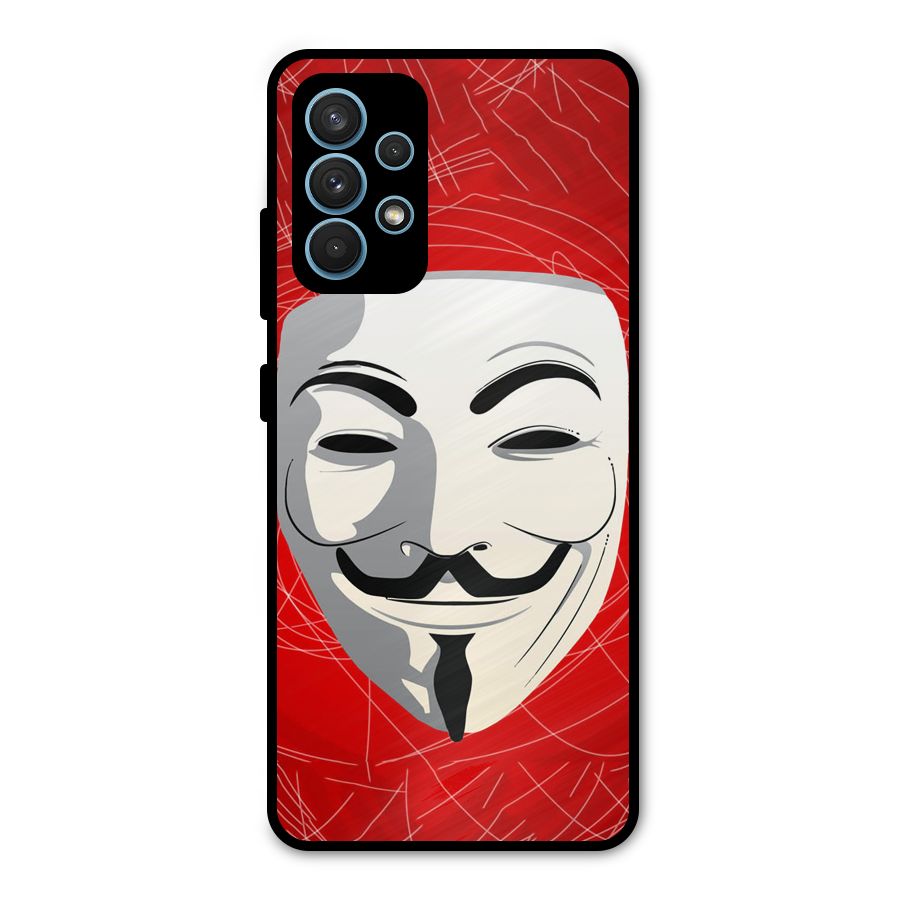 Anonymous Mask Abstract  Metal Back Case for Galaxy A32
