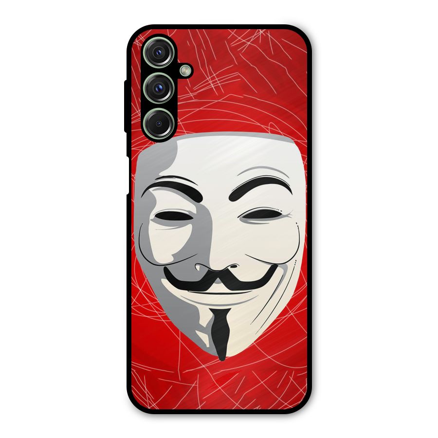 Anonymous Mask Abstract  Metal Back Case for Galaxy F34