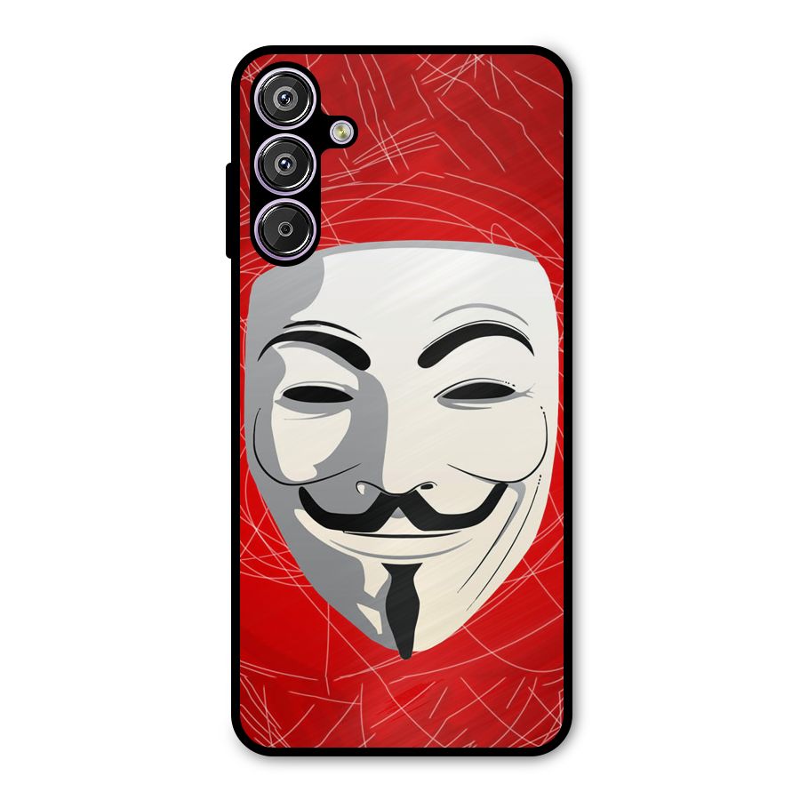 Anonymous Mask Abstract  Metal Back Case for Galaxy M15