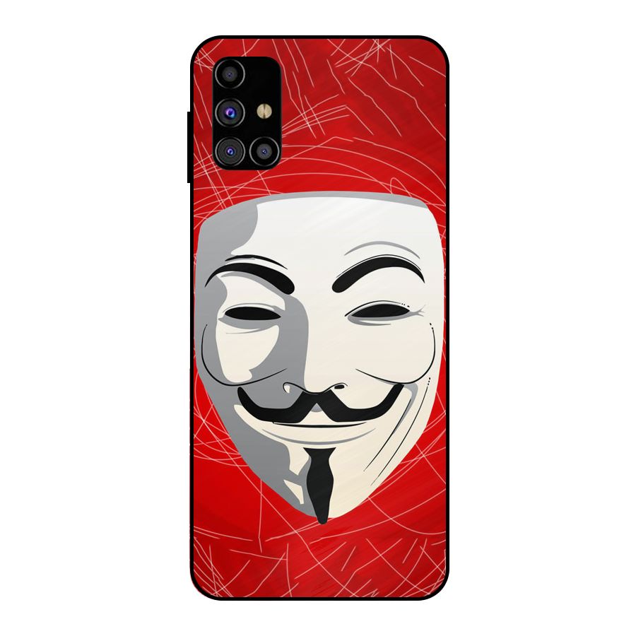 Anonymous Mask Abstract  Metal Back Case for Galaxy M31s