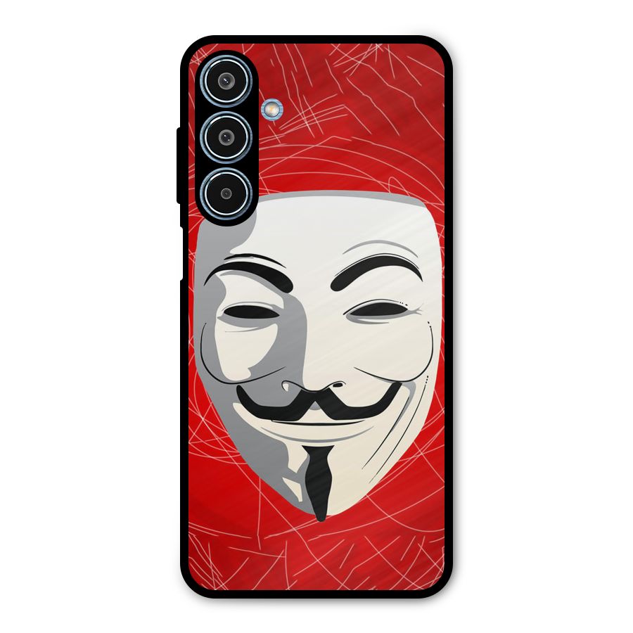 Anonymous Mask Abstract  Metal Back Case for Galaxy M35