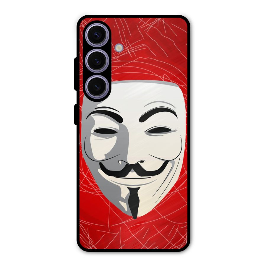 Anonymous Mask Abstract  Metal Back Case for Galaxy S24