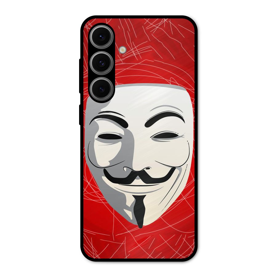 Anonymous Mask Abstract  Metal Back Case for Galaxy S24 FE