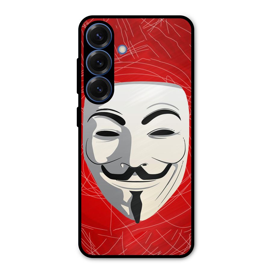Anonymous Mask Abstract  Metal Back Case for Galaxy S25