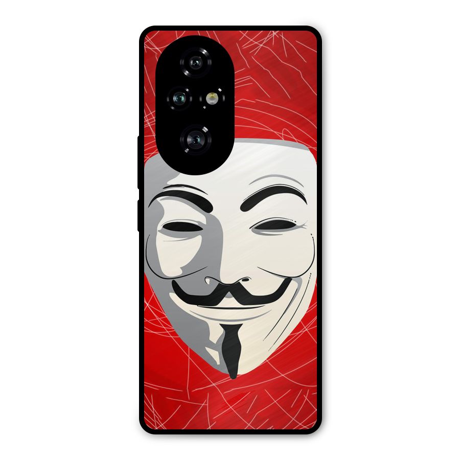 Anonymous Mask Abstract  Metal Back Case for Honor 200 Pro