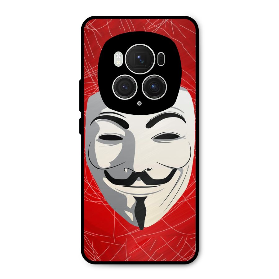 Anonymous Mask Abstract  Metal Back Case for Honor Magic6 Pro