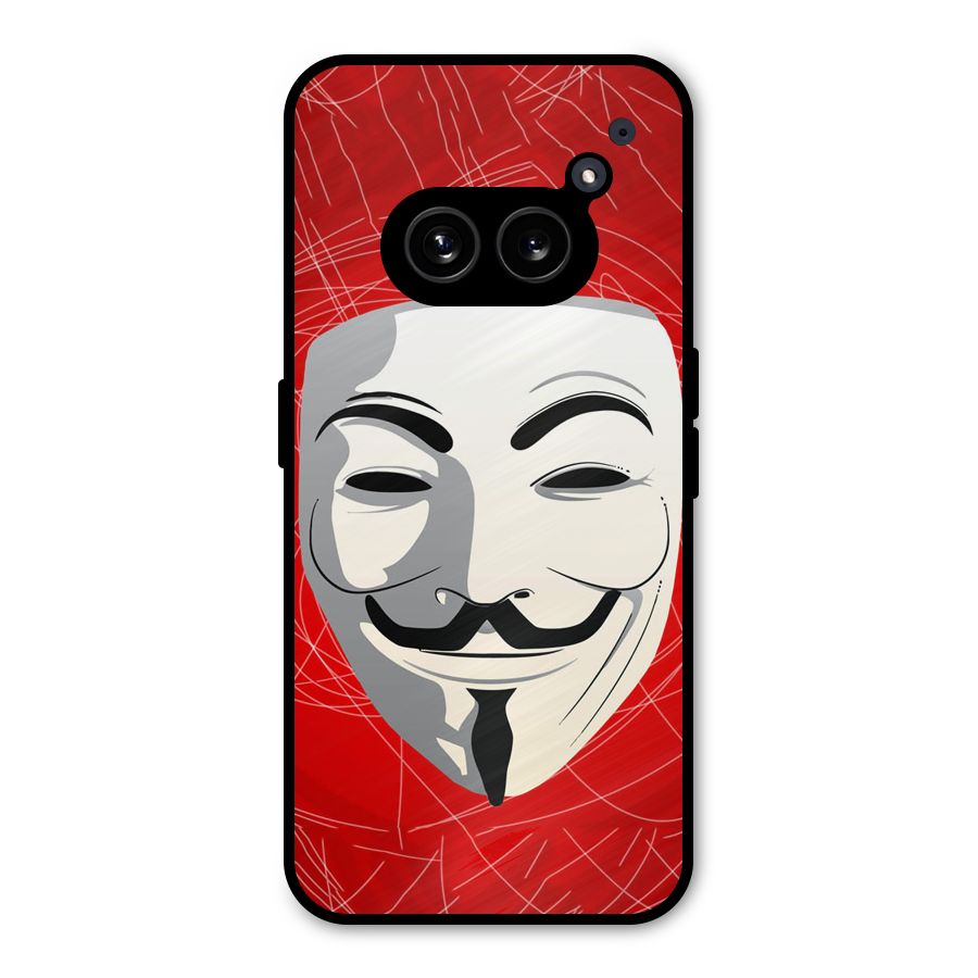 Anonymous Mask Abstract  Metal Back Case for Nothing Phone 2a Plus
