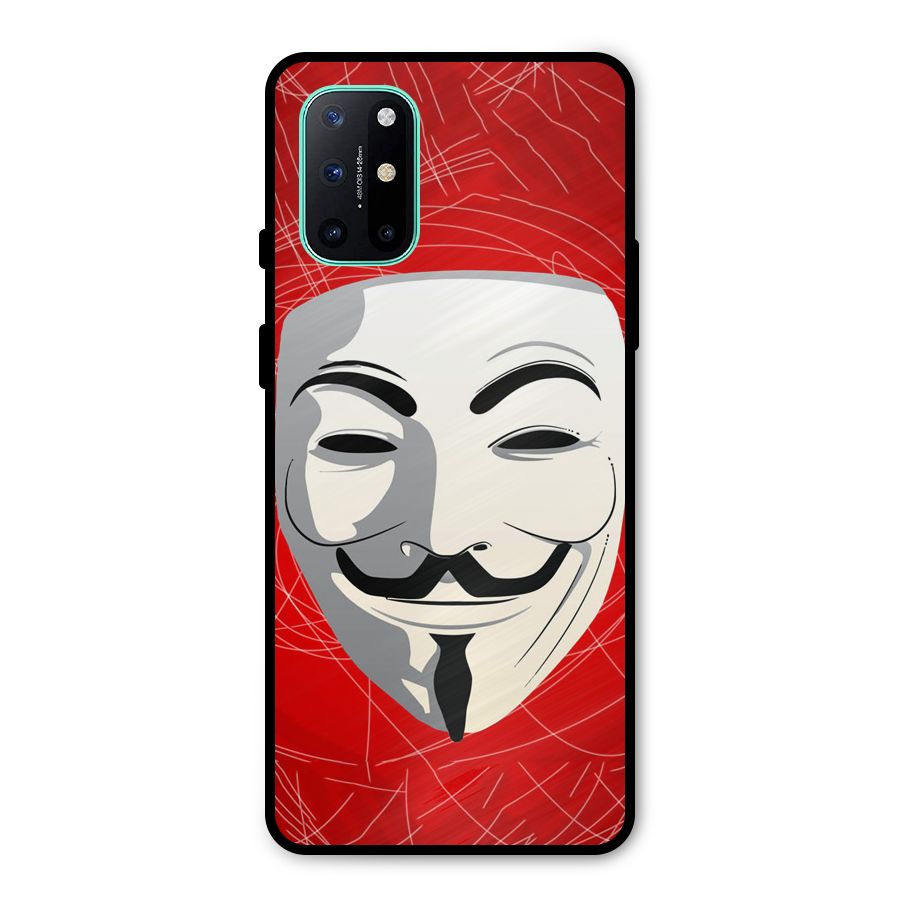 Anonymous Mask Abstract  Metal Back Case for OnePlus 8T