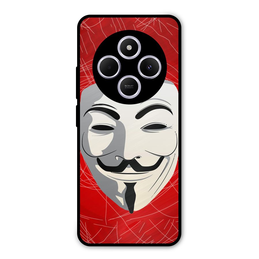 Anonymous Mask Abstract  Metal Back Case for Poco M7