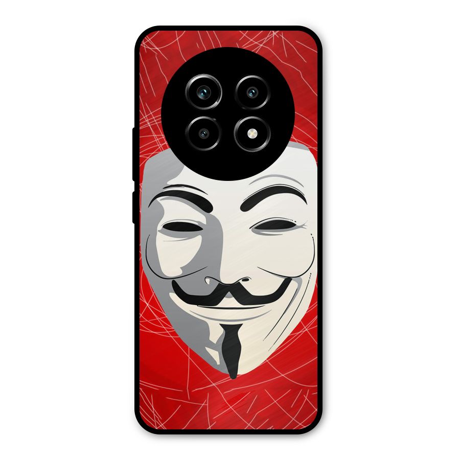 Anonymous Mask Abstract  Metal Back Case for Realme 13 Pro