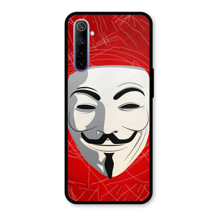 Anonymous Mask Abstract  Metal Back Case for Realme 6