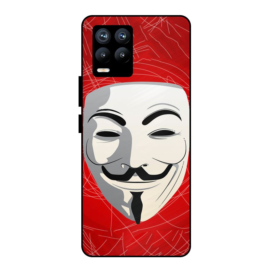 Anonymous Mask Abstract  Metal Back Case for Realme 8 Pro