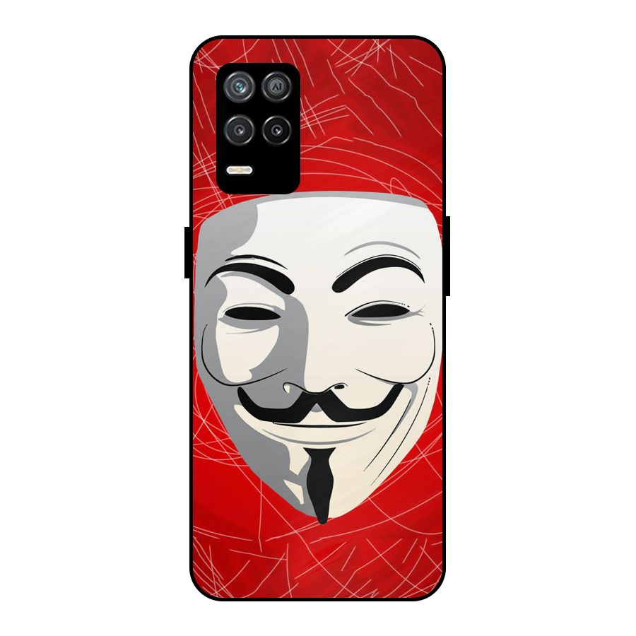 Anonymous Mask Abstract  Metal Back Case for Realme 8s 5G