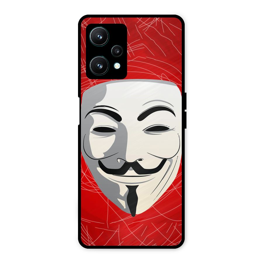 Anonymous Mask Abstract  Metal Back Case for Realme 9 Pro 5G