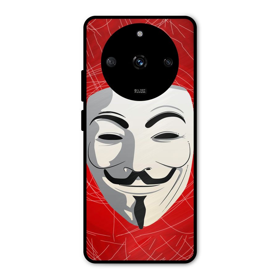 Anonymous Mask Abstract  Metal Back Case for Realme Narzo 60 5G