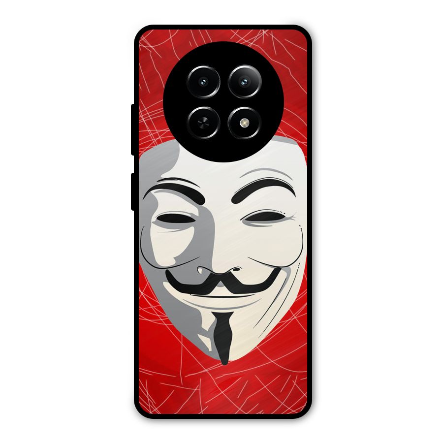 Anonymous Mask Abstract  Metal Back Case for Realme Narzo N65