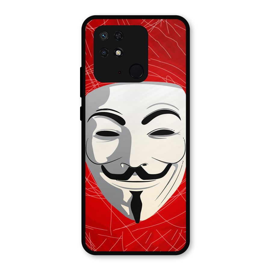 Anonymous Mask Abstract  Metal Back Case for Redmi 10