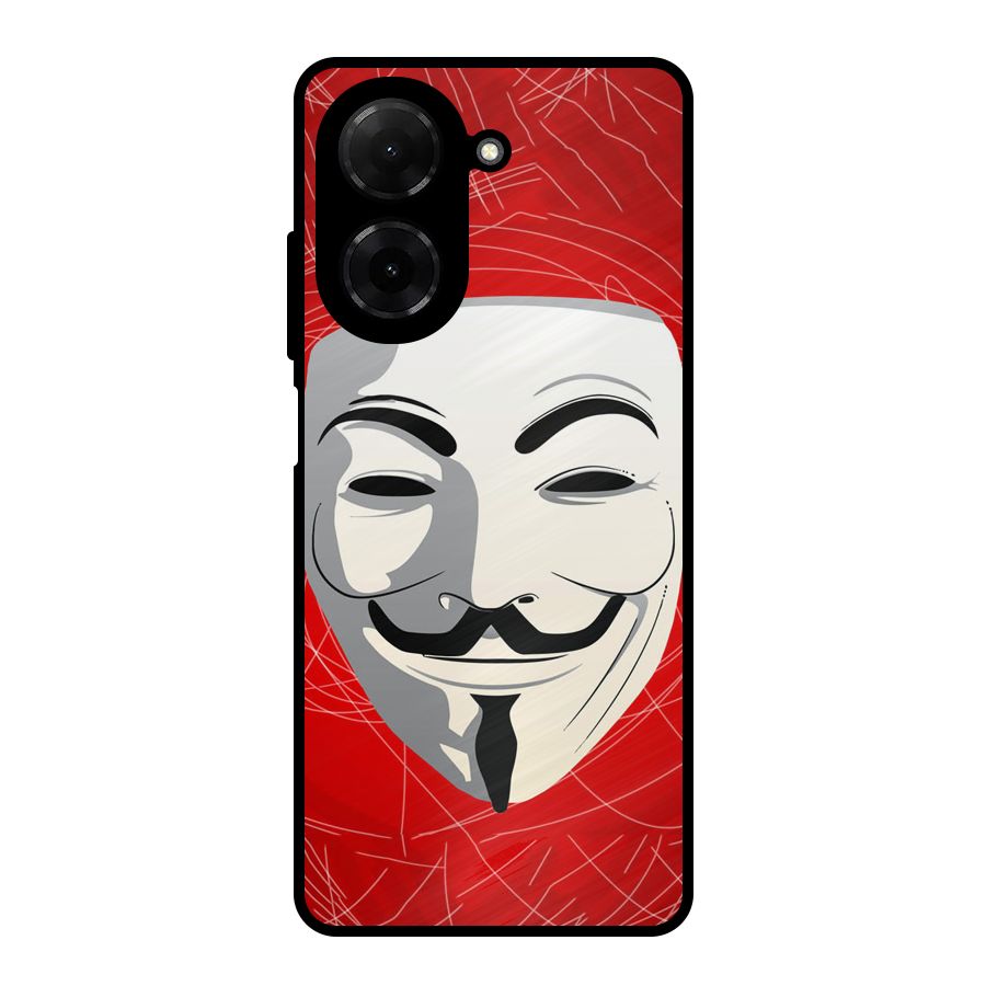 Anonymous Mask Abstract  Metal Back Case for Redmi A5 4G
