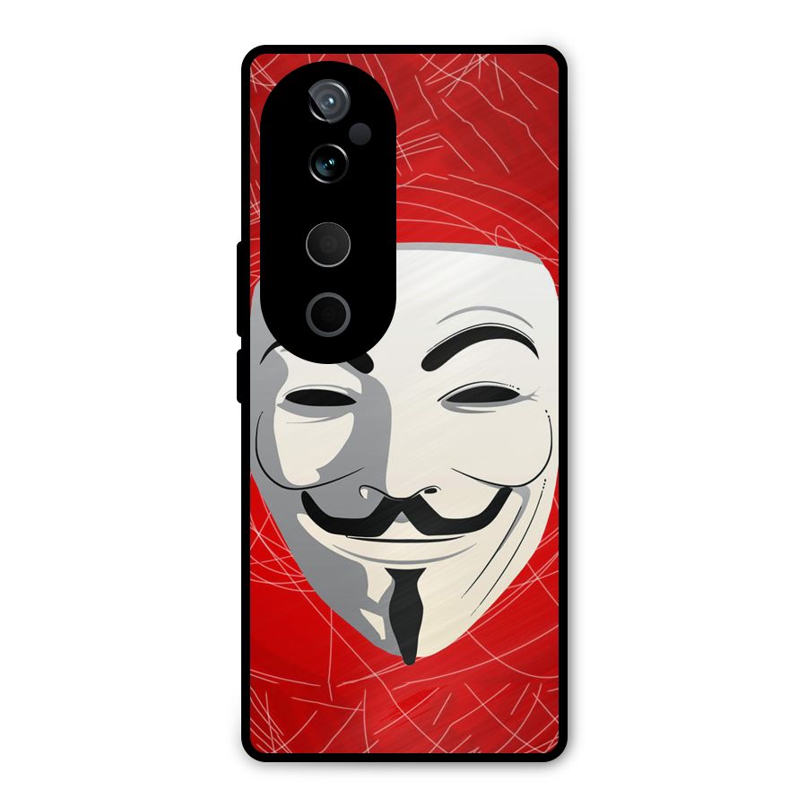 Anonymous Mask Abstract  Metal Back Case for Vivo T3 Ultra