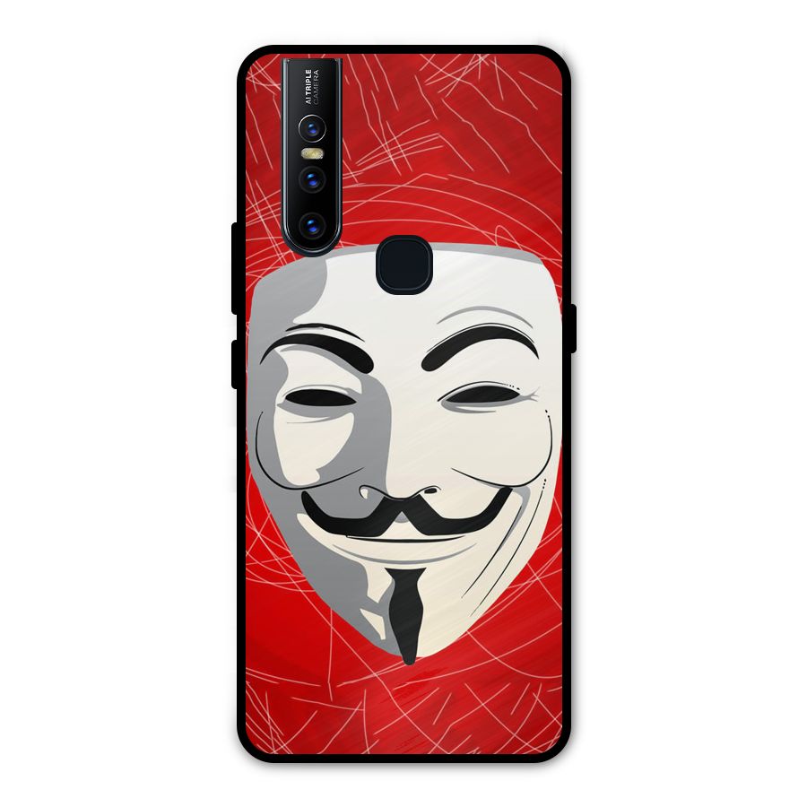 Anonymous Mask Abstract  Metal Back Case for Vivo V15