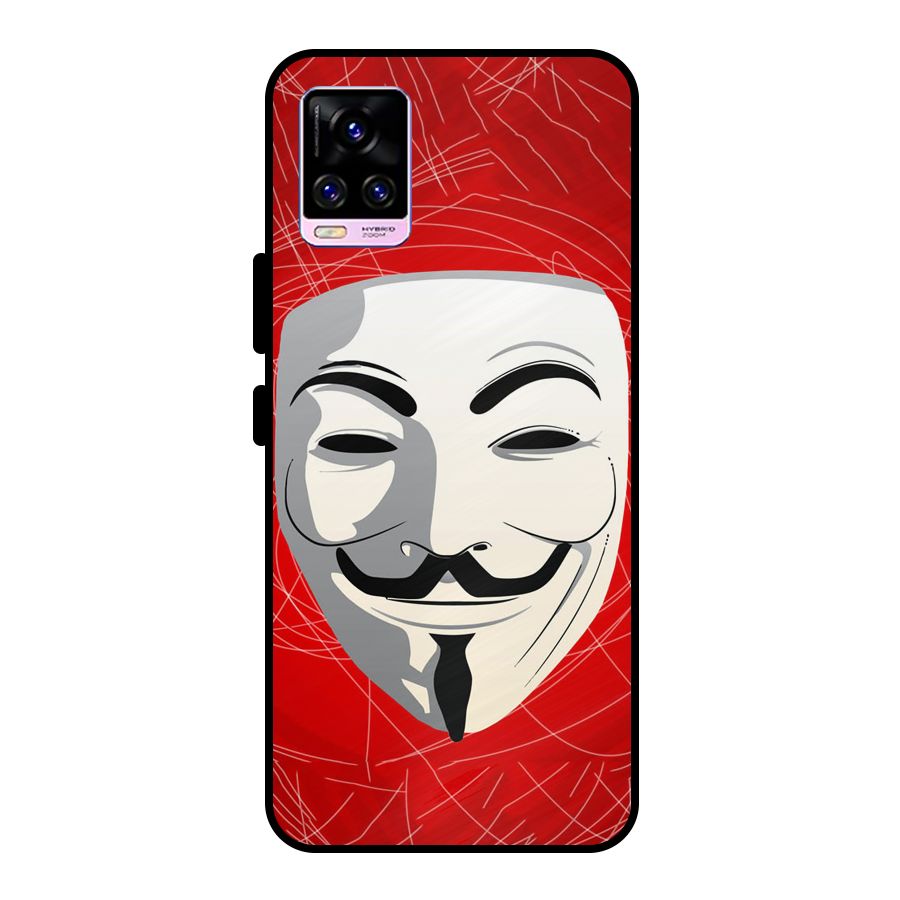 Anonymous Mask Abstract  Metal Back Case for Vivo V20 Pro