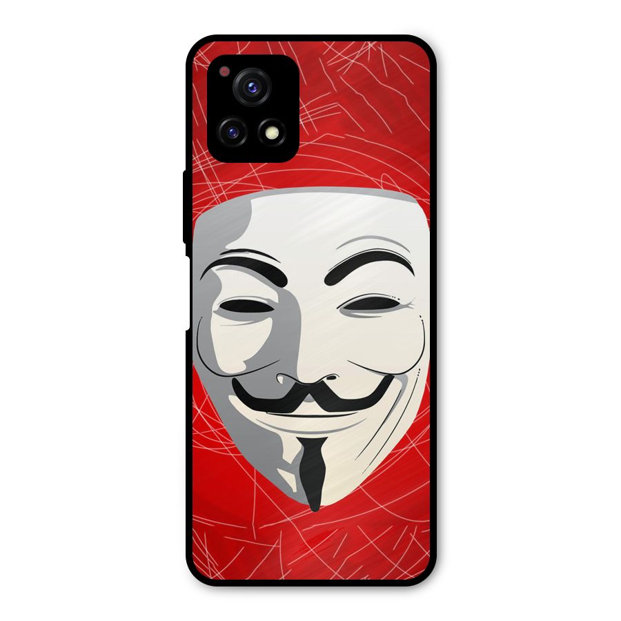Anonymous Mask Abstract  Metal Back Case for Vivo Y72 5G