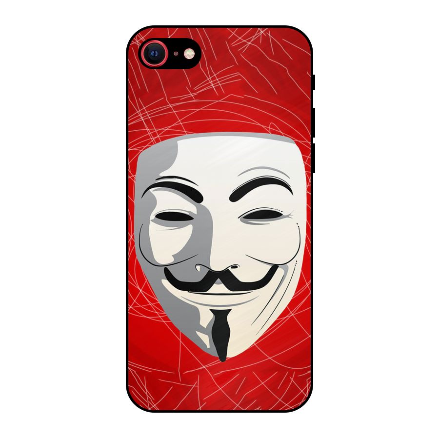 Anonymous Mask Abstract  Metal Back Case for iPhone 7