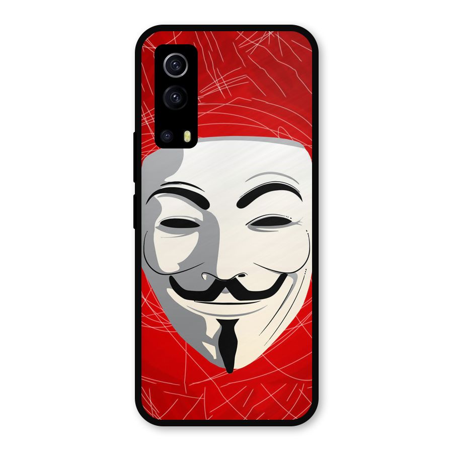 Anonymous Mask Abstract  Metal Back Case for iQOO Z3