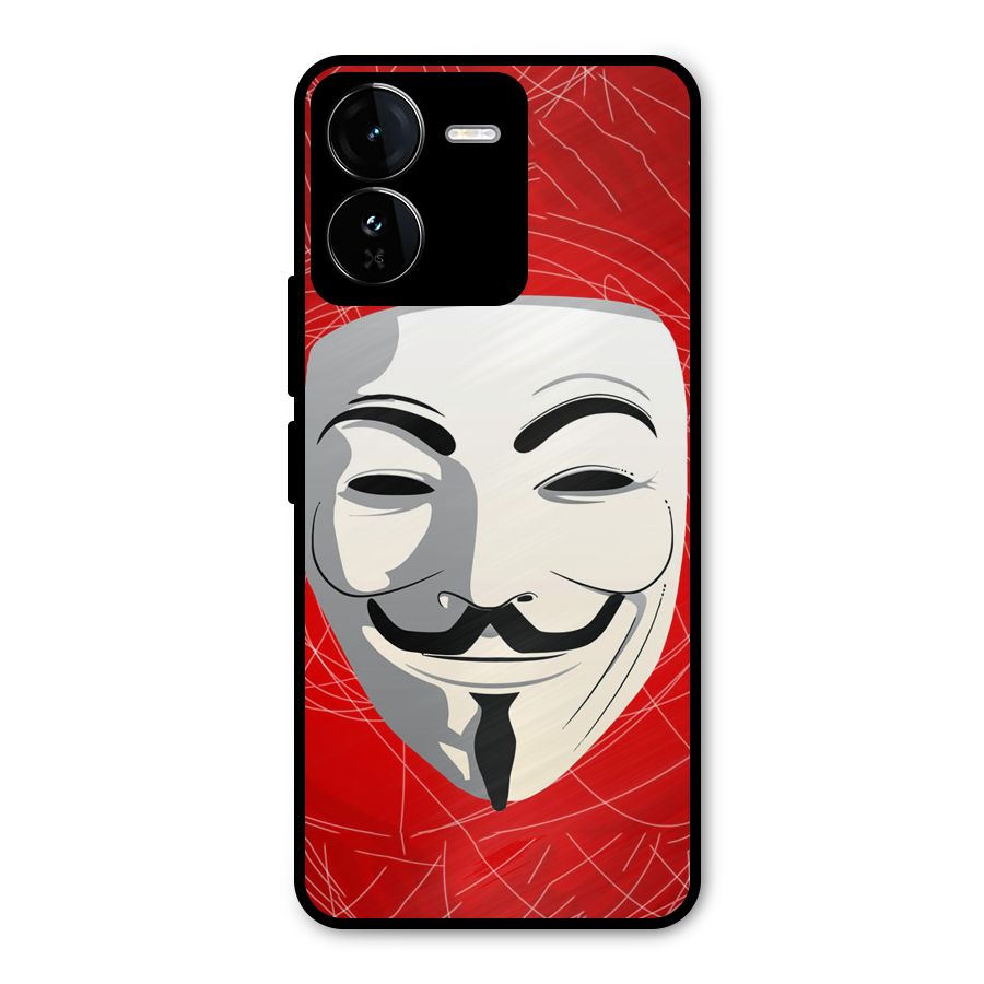 Anonymous Mask Abstract  Metal Back Case for iQOO Z9