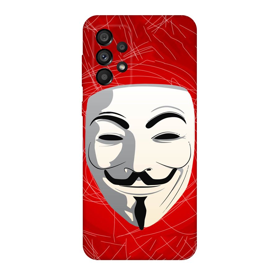 Anonymous Mask Abstract  Original Polycarbonate Back Case for Galaxy A73 5G