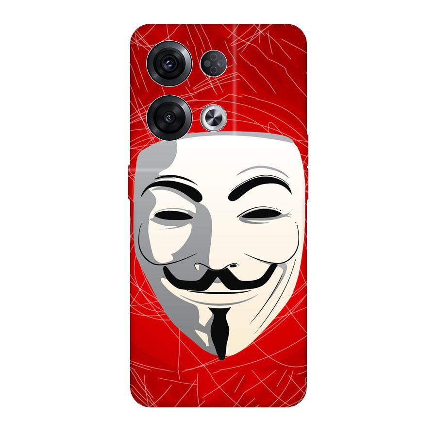 Anonymous Mask Abstract  Original Polycarbonate Back Case for Oppo Reno8 Pro 5G