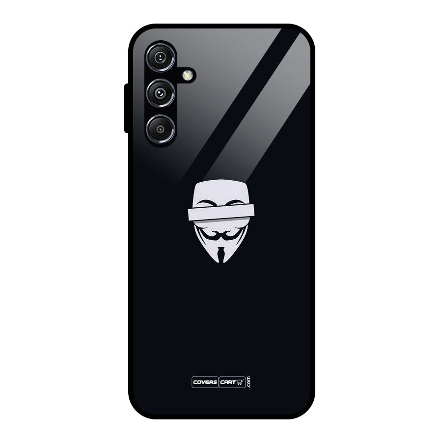 Anonymous Mask Glass Back Case for Galaxy M34 5G