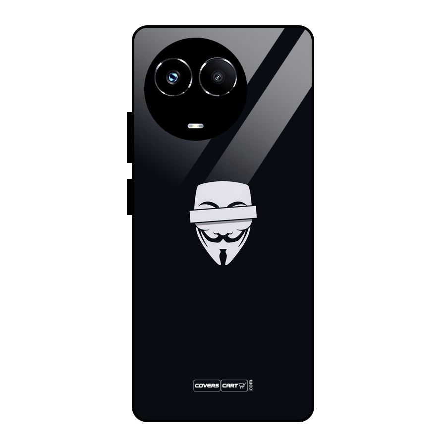 Anonymous Mask Glass Back Case for Realme 11X
