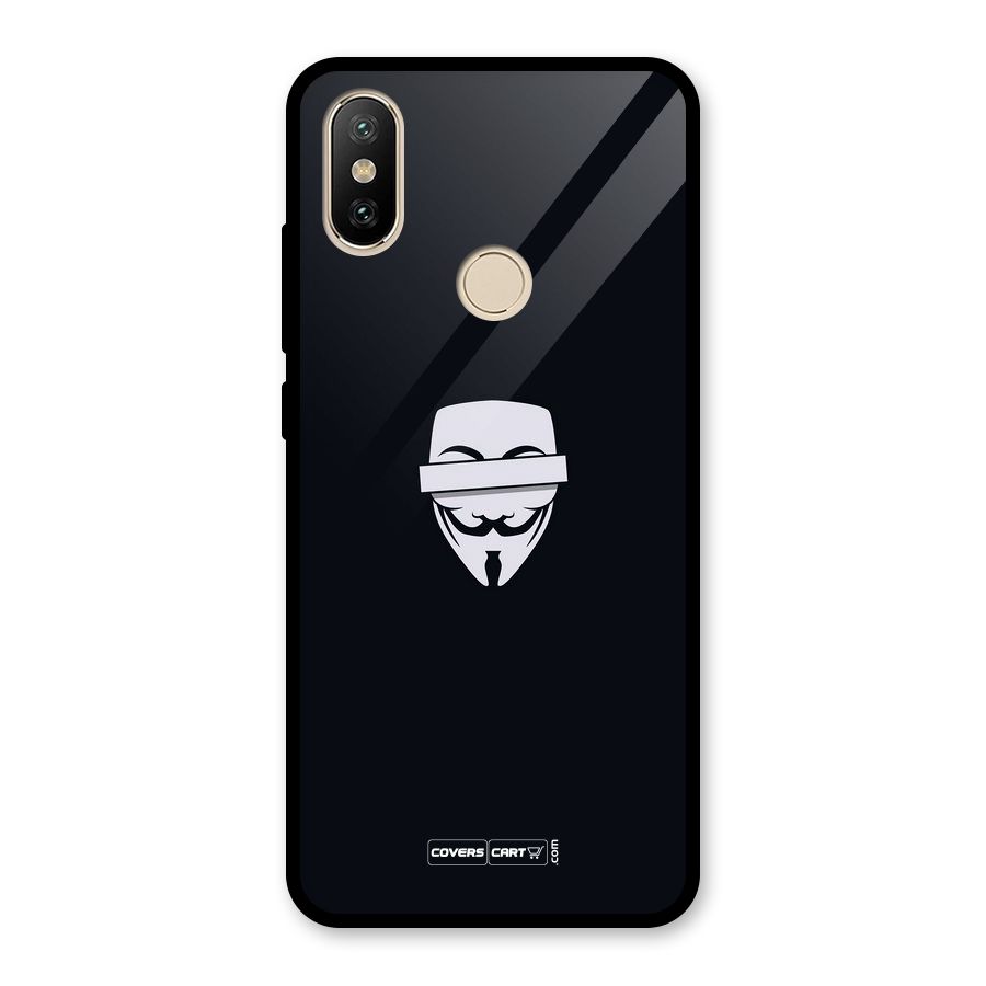 Anonymous Mask Glass Back Case for Redmi A2