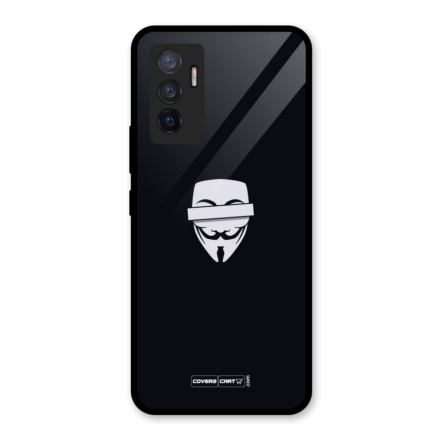 Anonymous Mask Glass Back Case for Vivo V23e