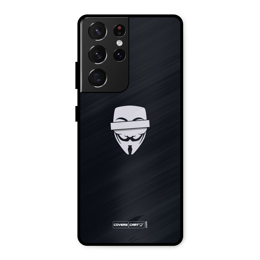 Anonymous Mask Metal Back Case for Galaxy S21 Ultra 5G