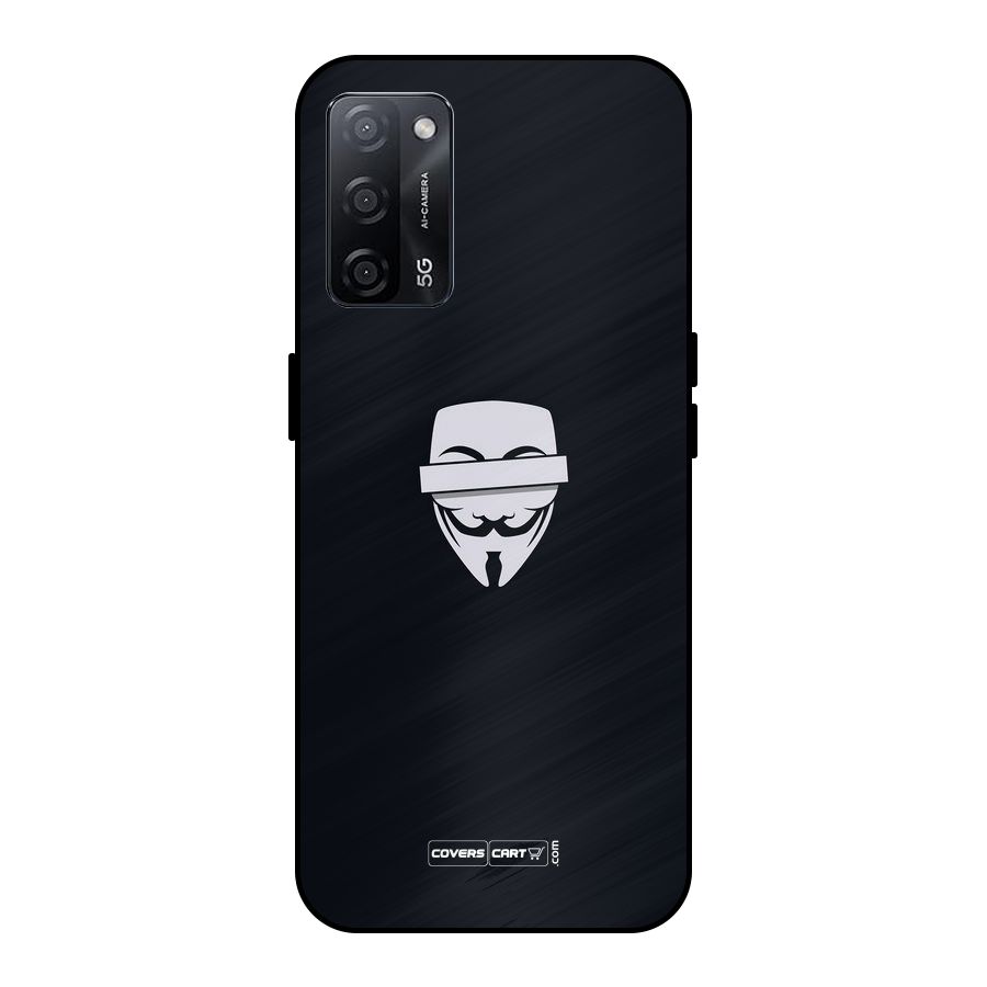 Anonymous Mask Metal Back Case for Oppo A53s 5G