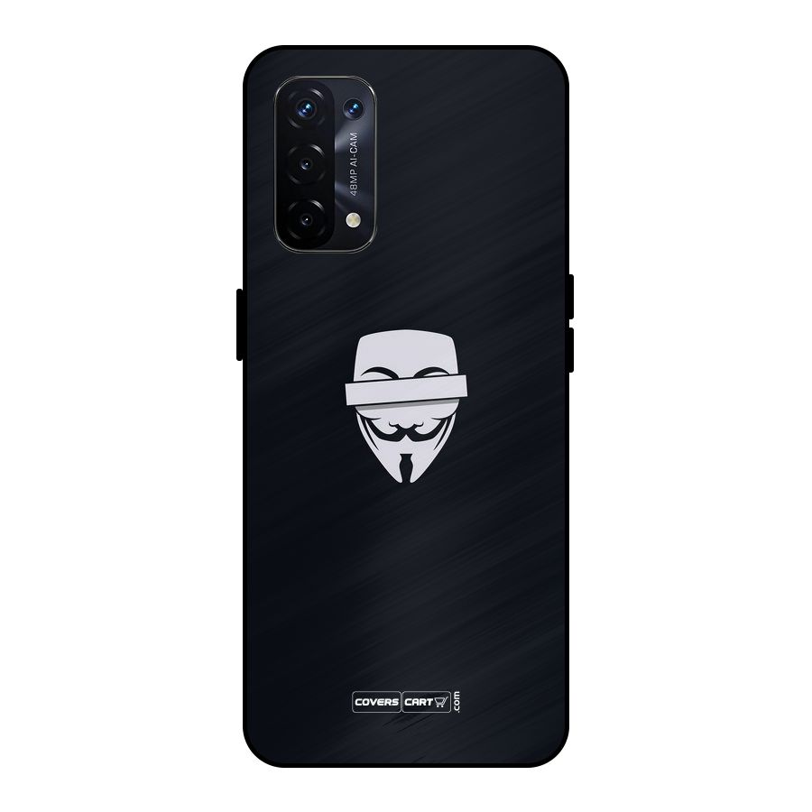 Anonymous Mask Metal Back Case for Oppo A74 5G