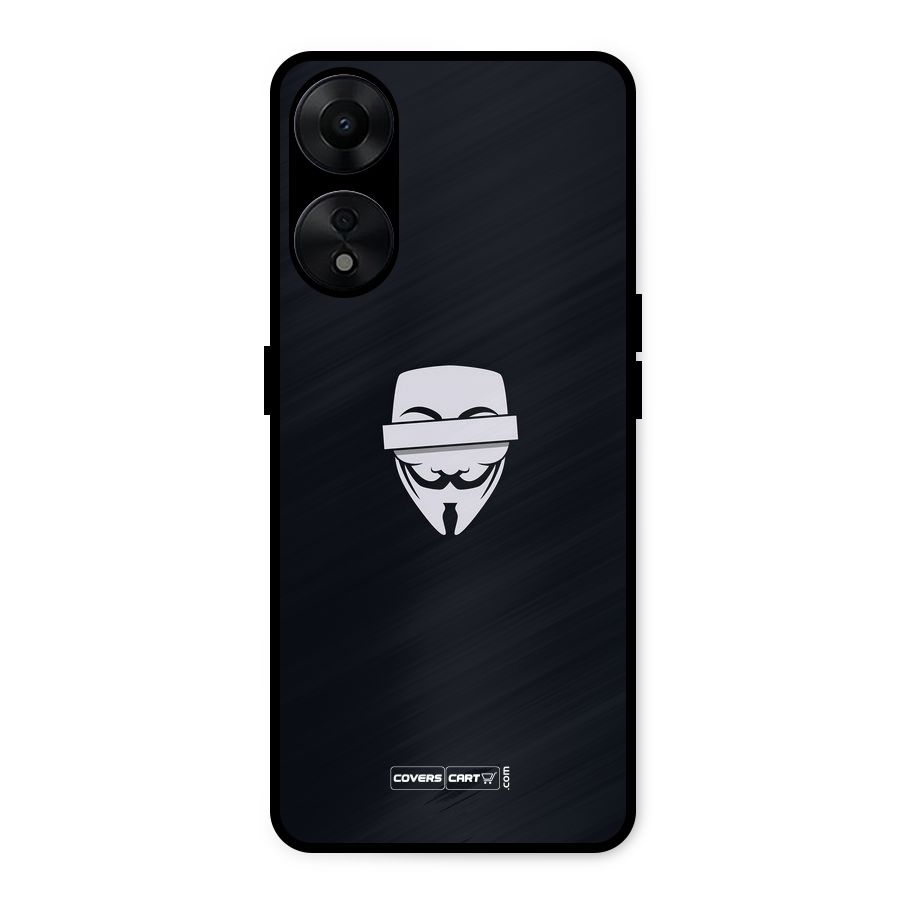 Anonymous Mask Metal Back Case for Oppo A78 5G