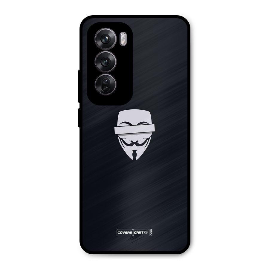 Anonymous Mask Metal Back Case for Oppo Reno12 Pro