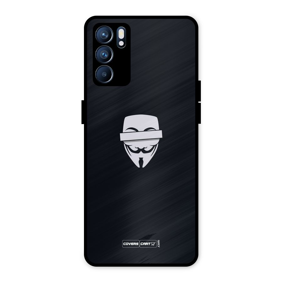 Anonymous Mask Metal Back Case for Oppo Reno6 5G
