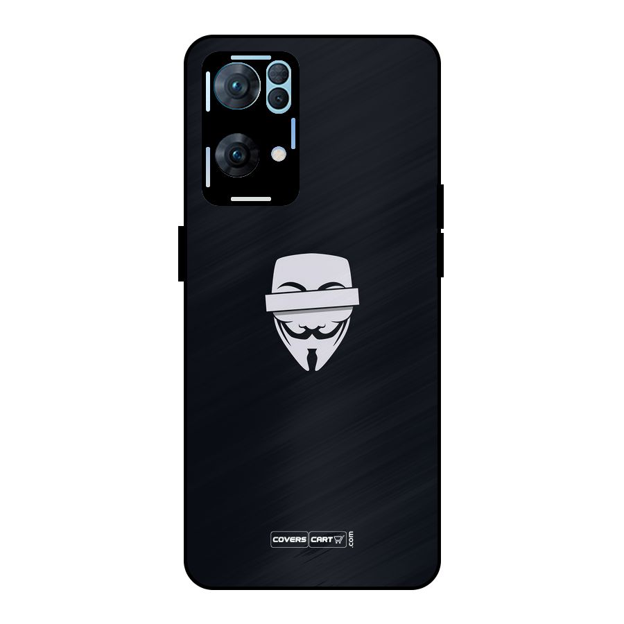 Anonymous Mask Metal Back Case for Oppo Reno7 Pro 5G