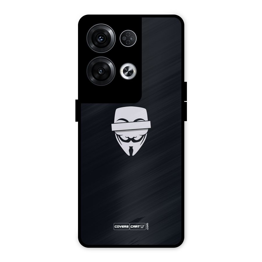 Anonymous Mask Metal Back Case for Oppo Reno8 Pro 5G