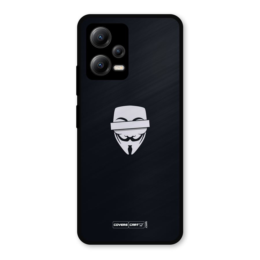 Anonymous Mask Metal Back Case for Redmi Note 12 5G