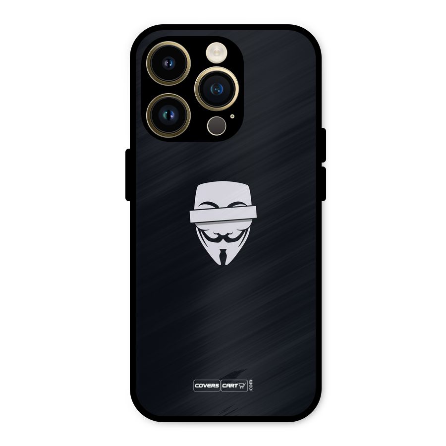Anonymous Mask Metal Back Case for iPhone 14 Pro