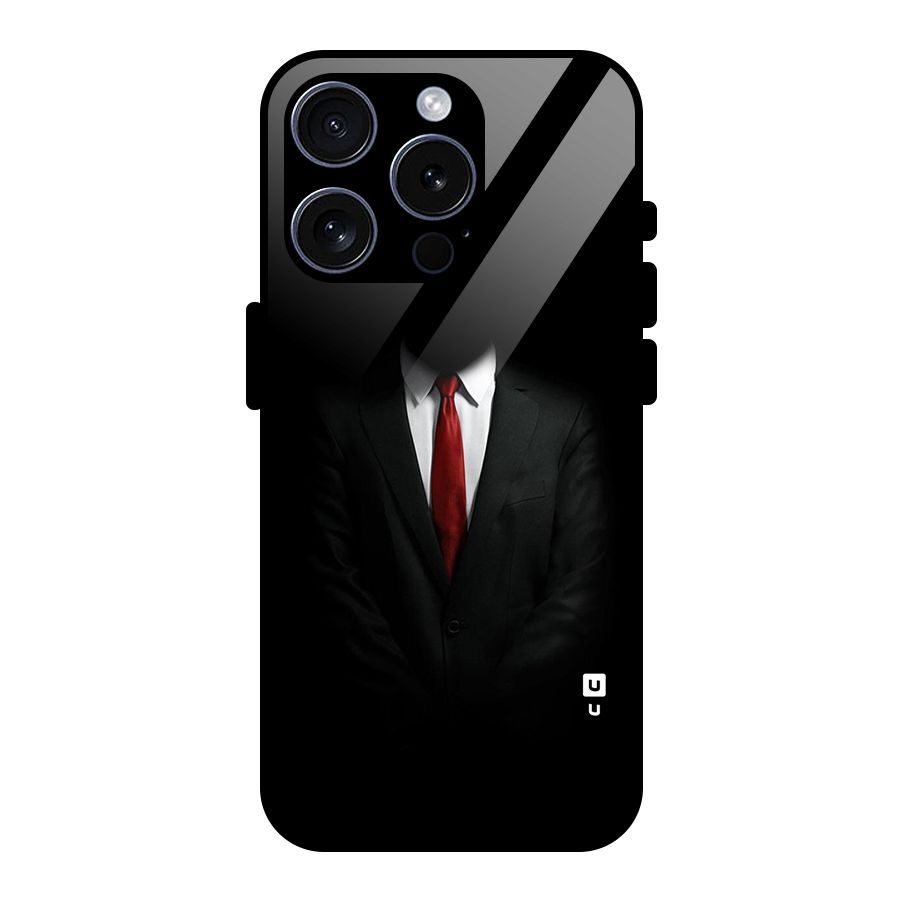 Anonymous Suit Glass Back Case for iPhone 15 Pro