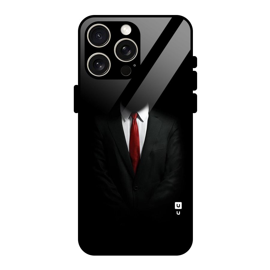 Anonymous Suit Glass Back Case for iPhone 15 Pro Max