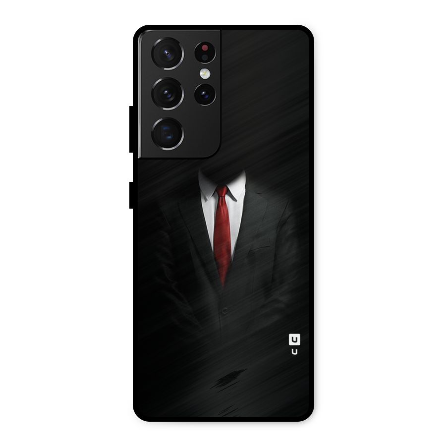 Anonymous Suit Metal Back Case for Galaxy S21 Ultra 5G