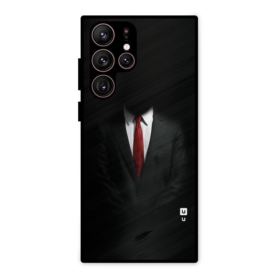 Anonymous Suit Metal Back Case for Galaxy S22 Ultra 5G